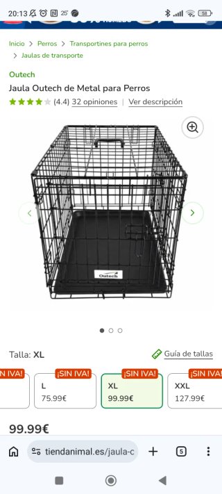 Jaula para Perros Outech Talla XL