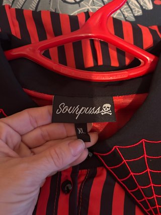 Vestido Sourpuss Rayas Rojas y Negras