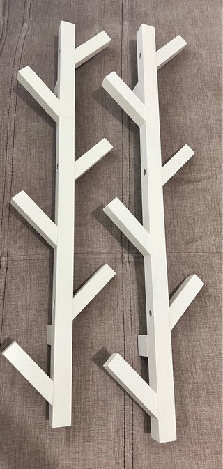 Set de 2 Percheros de Pared Blancos