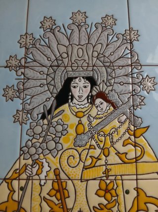 Mural Azulejos Virgen Desamparados 57x73