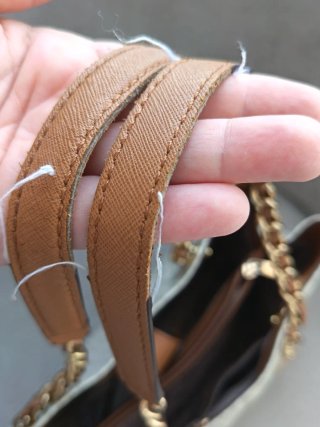 Bolso Michael Kors Beige y Dorado