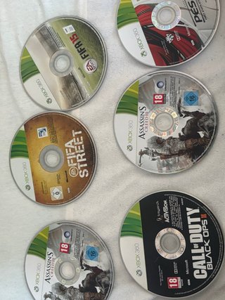 Lote 4 giochi Xbox 360: FIFA, COD, Assassin's