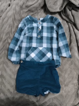Conjunto niño cuadros y bermuda