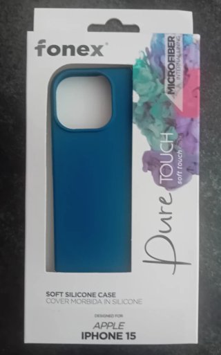 Custodia Pure Touch Soft iPhone 15 Blu