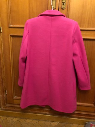 Chaquetón tres cuartos fucsia