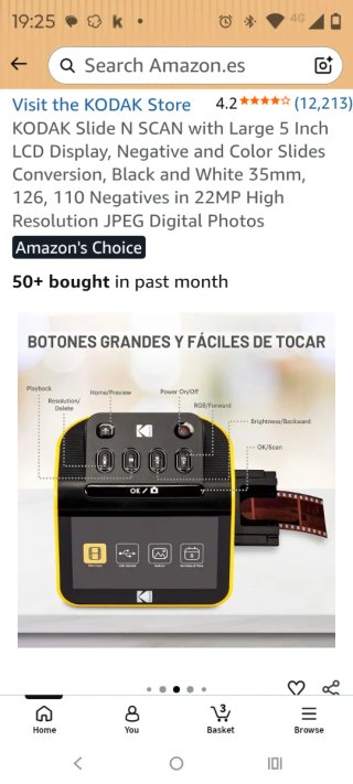 Escáner de negativos y diapositivas Kodak