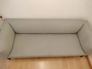 Sofá 3 plazas tela gris