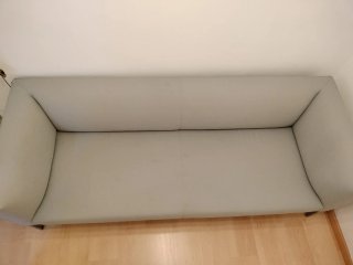 Sofá 3 plazas tela gris