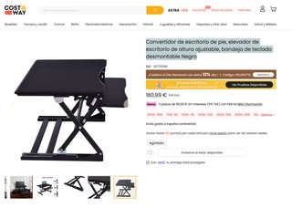 Convertidor escritorio de pie elevable Costway