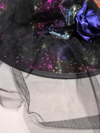 Gorro de Bruja para Halloween con Flor
