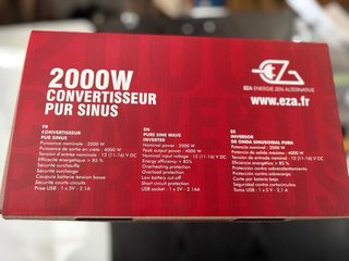 Inversor de Onda Sinusoidal Pura EZA 2000W