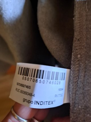Abrigo Zara beige claro  Talla S