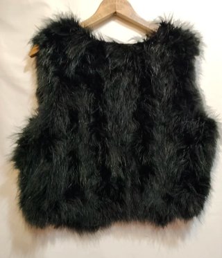 Chaleco de pelo negro