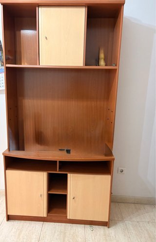 Mueble de comedor madera y beige