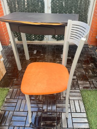 Mesa cocina abatible y sillas