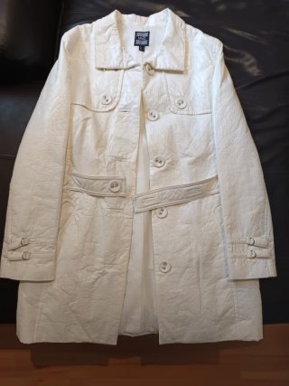 Chaqueta Impermeable Blanca Mango Talla L