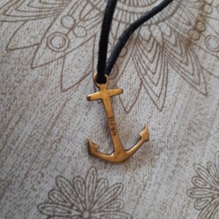 Collar Ancla Hago Plata Vermeil