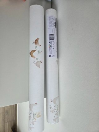 Papel pintado infantil: gallinas, conejos y ocas
