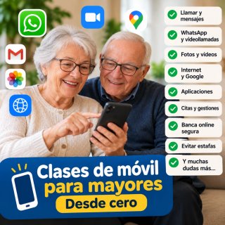 Clases de móvil para mayores desde cero