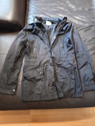 Chaqueta Impermeable Massimo Dutti Negra