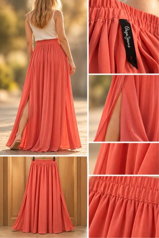 Falda larga Pepe Jeans naranja talla S