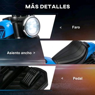 Moto Eléctrica Infantil Azul