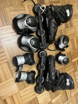 Patines Oxelo Talla 43 con Kit de Protecciones