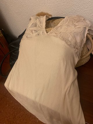 Vestido Zara Beige