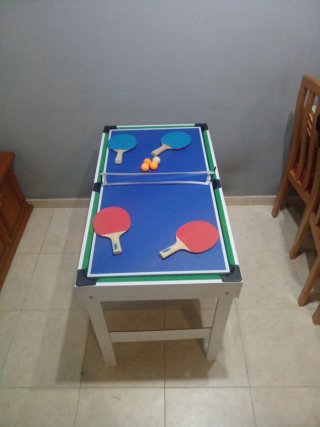 Mesa de juegos: futbolín, billar, ping pong, hokey