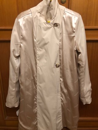 Gabardina Tintoretto Beige S capucha y cinturón