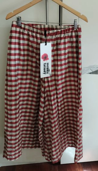 Pantalón Wendy Trendy Cuadros Rojo y Beige