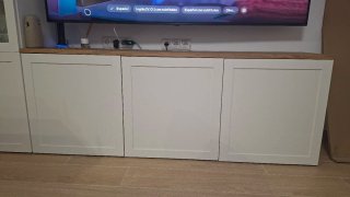 Panel superior para TV chapa roble 180 cm (Besta)
