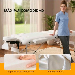 Camilla masaje plegable de aluminio de 3 zonas