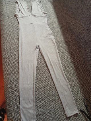 Mono acanalado beige Talla M