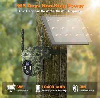 Cámara Vigilancia 4G LTE DFGRD con Panel Solar