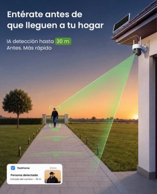 Cámara Vigilancia Solar Exterior WiFi 4MP