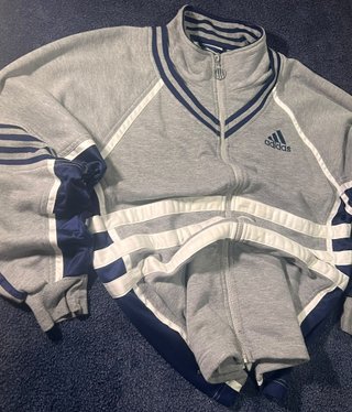 Vintage Adidas Track Jacket | Y2K | Grey and Navy