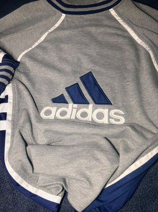 Vintage Adidas Track Jacket | Y2K | Grey and Navy