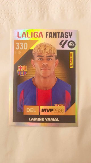 Cromo La Liga Fantasy Lamine Yamal MVP 25/26