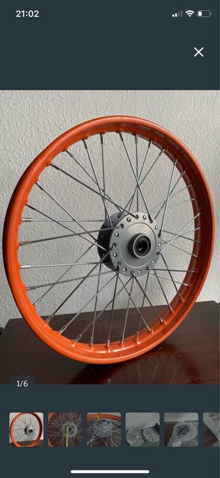 Llanta Pit Bike 17 Delantera Naranja