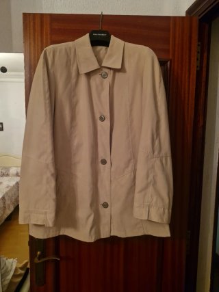 Cazadora beige piel molocoton