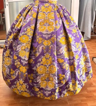 Falda + tela para corpiño y forro fallera