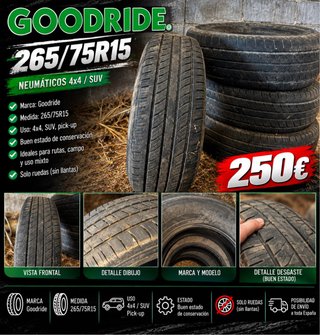 Ruedas Goodride 265/75R15 4x4/SUV