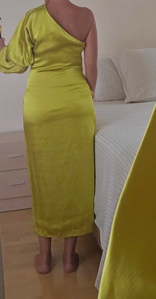 Vestido de Fiesta verde Pistacho