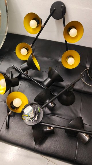Lámpara Techo 4 Luces Industrial