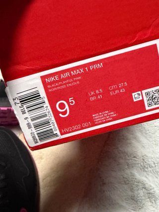 Nike Air Max 1 San Valentín Talla 43