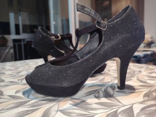 Zapatos de tacón negros de fiesta Marypaz