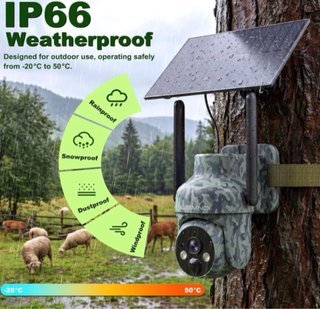 Cámara de Caza y Fototrampeo LEMNOI 4G Solar 2K