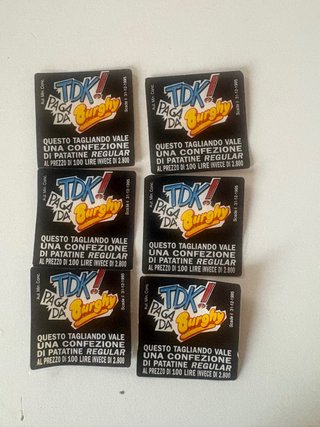 Lotto 6 Ticket Vintage Burghy TDK