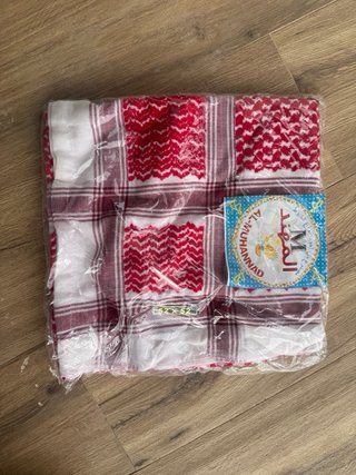 Pañuelo árabe AL-MUHANNAD rojo y blanco